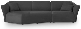 Ciemnoszary narożnik z materiału bouclé Tokyo – Cosmopolitan Design