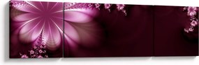 Obraz abstrakcji - kwiaty (170x50 cm)