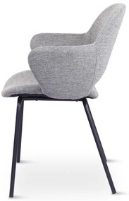 Jasnoszare krzesła zestaw 2 szt. Rowley – Unique Furniture