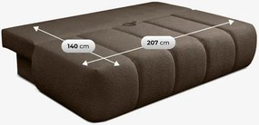 Sofa z Funkcją Spania SARIA Mocca Boucle Nowoczesna