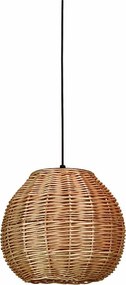 Lampa sufitowa NATURAL w stylu nowoczesnym - wys. 130 cm x ø30 cm - E27 15W - stal i ciemna wiklina - IP20