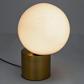Lampa stołowa ze szklanym kloszem w kształcie kuli Parla