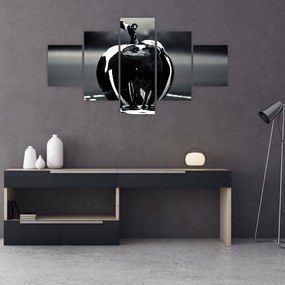 Obraz czarnego jabłka (125x70 cm)