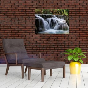 Obraz na szkle - Kaskady wodospadów (70x50 cm)