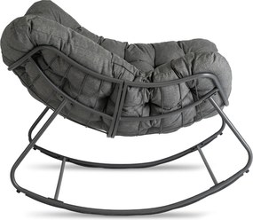 Fotel Bujany Ogrodowy LAREDO na Płozach Wypoczynkowy Szary Nowoczesny