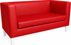 Sofa Monaco : Kolor nogi - Biała, Kolor tkaniny - EKO-SKÓRA - 15D, Typ tkaniny - Eko-skóra , Wysokość nogi - 15 cm