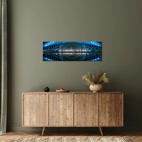 Obraz stadionu piłkarskiego (z zegarem) (90x30 cm)