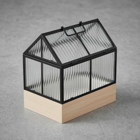 Mini szklarnia z metalową ramą KALA, 30 x 26 x 18 cm