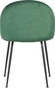 Zestaw 4 Krzese Black Dalnia Aksamitne