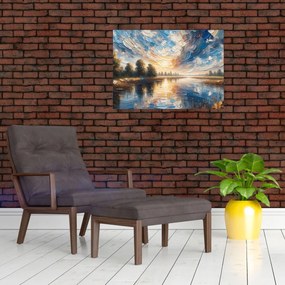 Obraz na szkle - Słońca nad wodą (70x50 cm)