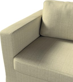 Pokrowiec na sofę Karlstad 3-osobową nierozkładaną, długi kolor beżowy tkanina strukturalna
