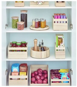 Obracany organizer kuchenny z drewna paulownia iDesign, ø 26,7 cm