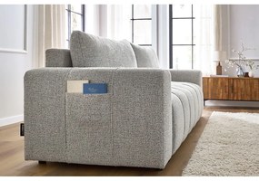 Jasnoszara rozkładana/ze schowkiem sofa 248 cm Arsene – Bobochic Paris