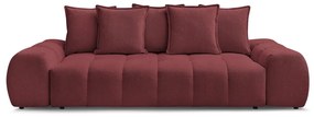 Bordowa sofa z tkaniny szenilowej 278 cm Everest – Bobochic Paris