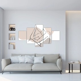 Obraz - Kobieta linia sztuki ciała N⁰1 (125x70 cm)