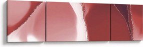 Obraz - Czerwony abstrakcyjny kwiat N⁰3 (170x50 cm)