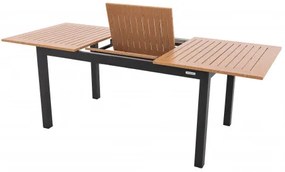 EXPERT WOOD antracyt - stół ogrodowy rozkładany aluminiowy 220/280 x 100 x 75 cm