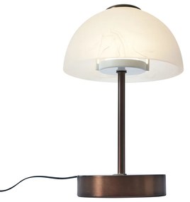 Designerska lampa stołowa ciemny brąz z LED z możliwością ściemniania - JoyaDesignerski Oswietlenie wewnetrzne