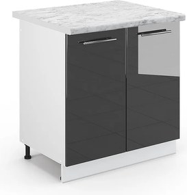 Szafka pod zlew antracyt wysoki połysk 80x60x82 fame-line