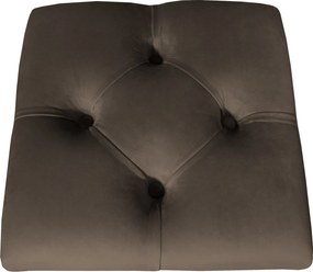Pufa CHESTERFIELD tkanina Welur loft ławka podnóżek metal : Kolor Stelaża - Czarny , Kolor tkaniny - VELVET - MG05, Typ tkaniny - Velvet