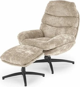 Fotel DARIO beżowy z podnóżkiem