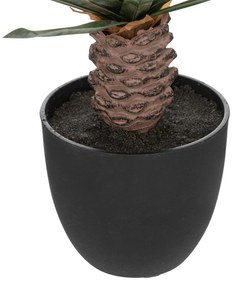 Sztuczna palma jak żywa w czarnej donicy, wys. 52 cm