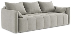 Jasnoszara rozkładana/ze schowkiem sofa 225 cm Moku – Makamii
