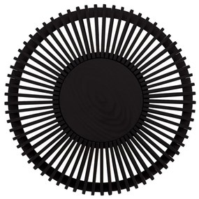 Czarna lampa sufitowa z litego drewna dębowego ø 35 cm Clava Up – UMAGE
