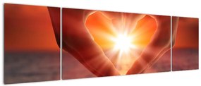 Obraz - Słońce w sercu (170x50 cm)