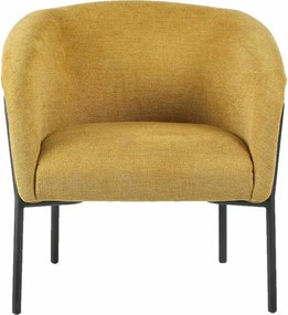 Designowy fotel CLOVER BREGO, musztardowy