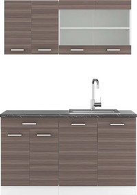 Pojedyncza kuchnia szlachetny szary/biały 140x60x81.6 r-line