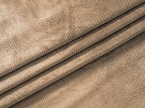Zasłona zaciemniająca ELVIO VELVET 140x250 cm, beżowa Zawieszanie: Metalowe pierścienie