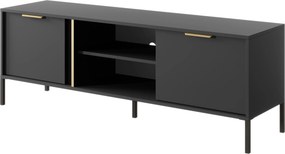 Szafka RTV stojąca LORENZO 153,1 cm do Salonu pod Telewizor - Antracyt