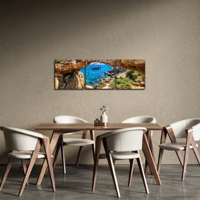 Obraz - Cape Greco (z zegarem) (90x30 cm)