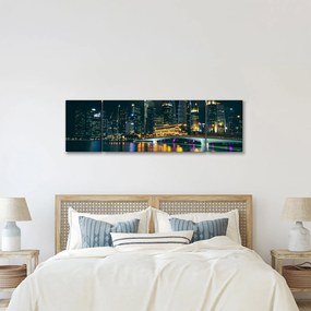 Obraz Singapuru nocą (170x50 cm)