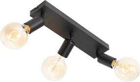 Nowoczesny reflektor czarny prostokątny 3-punktowy - Facil