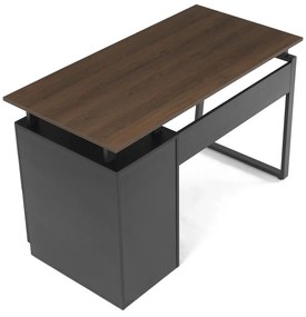 Biurko 3218 OAK, czarne i dębowe