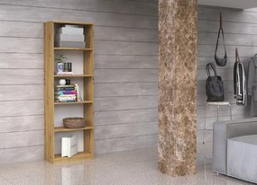 Regał Onyx R40 | Dąb Artisan | 40x30x182 | Regał na książki, segregatory