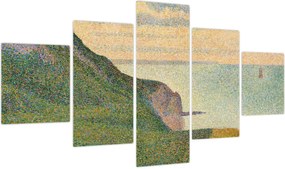Obraz - Georges Seurat, Seascape at Port-en-Bessin, Normandy, reprodukcje (125x70 cm)
