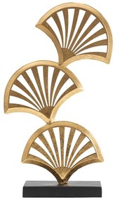 Metalowa figurka w dekorze w kolorze złota Mauro Ferretti Triple Leaf