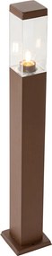 Inteligentna lampa zewnętrzna słupkowa rdzawobrązowa 80 cm z WiFi P45 - Malios