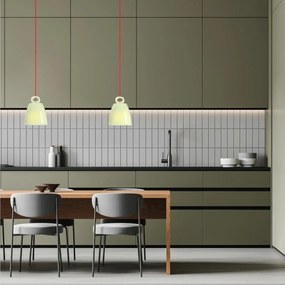 Zielona lampa wisząca z ceramicznym kloszem Sewilla – Candellux Lighting