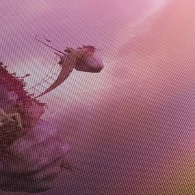 Obraz - Wróżka na pływającej wyspie (170x50 cm)