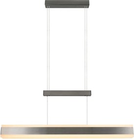 Lampa wisząca LED w kolorze matowego srebra z metalowym kloszem Arcola – Trio