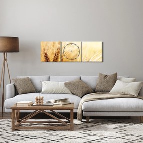 Obraz - szczegóły ziarna (z zegarem) (90x30 cm)