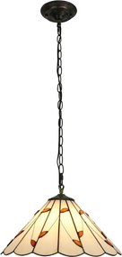 Brilagi - Witrażowy żyrandol Tiffany na łańcuchu FOLIA 1xE27/60W/230V, śr. 40 cm