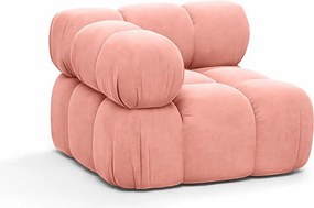 Moduł narożny, róg, do systemu modułowego, tkanina welur Salvador, Różowy, Selia