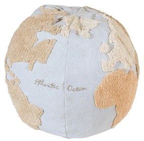 Niebieski/beżowy dziecięcy worek do siedzenia World Map – Lorena Canals