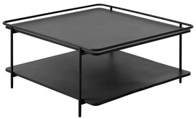 Czarny metalowy stolik 75x75 cm Yuba – Unique Furniture