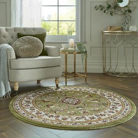 Zielony okrągły dywan ø 133 cm Sherbone – Flair Rugs